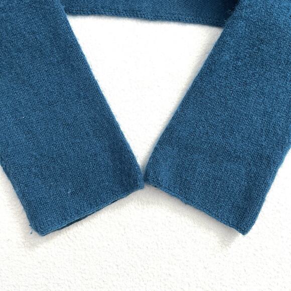 White + Warren Blue Cashmere Open-front Waterfall Long Sleeve Sweater Cardigan M - Picture 6 of 8